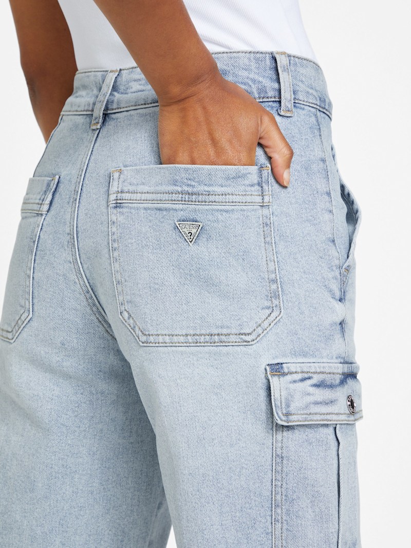 Hailey High-Rise Cargo Jeans | GUESS Factory