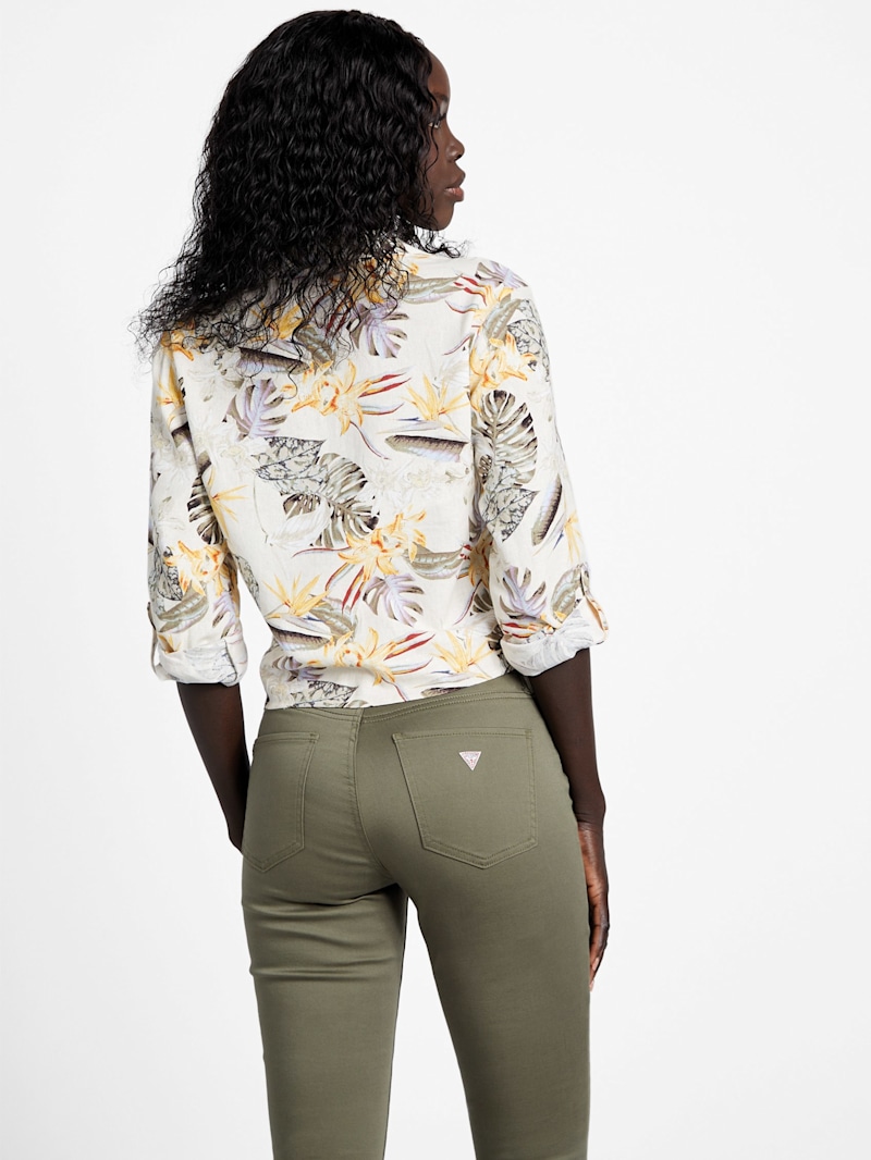 Nadia Tie-Front Top | GUESS Factory Ca