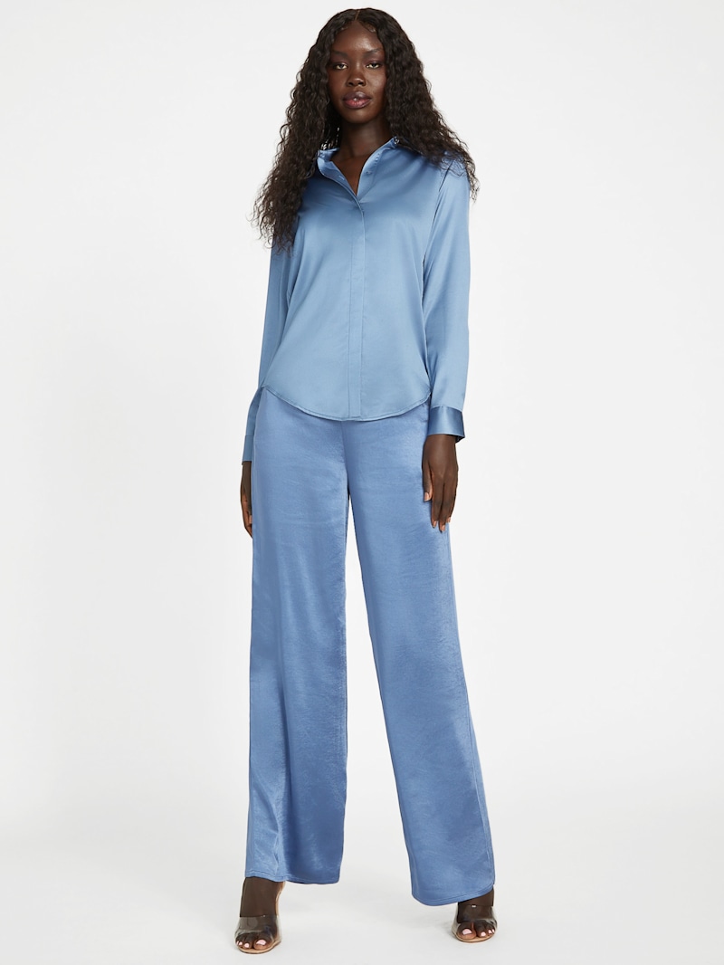 Gia Satin Wide-Leg Pants | GUESS Factory