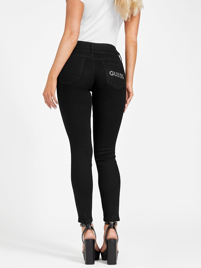Eco Shana Three-Button Mid-Rise Skinny Jeans | GUESS Factory