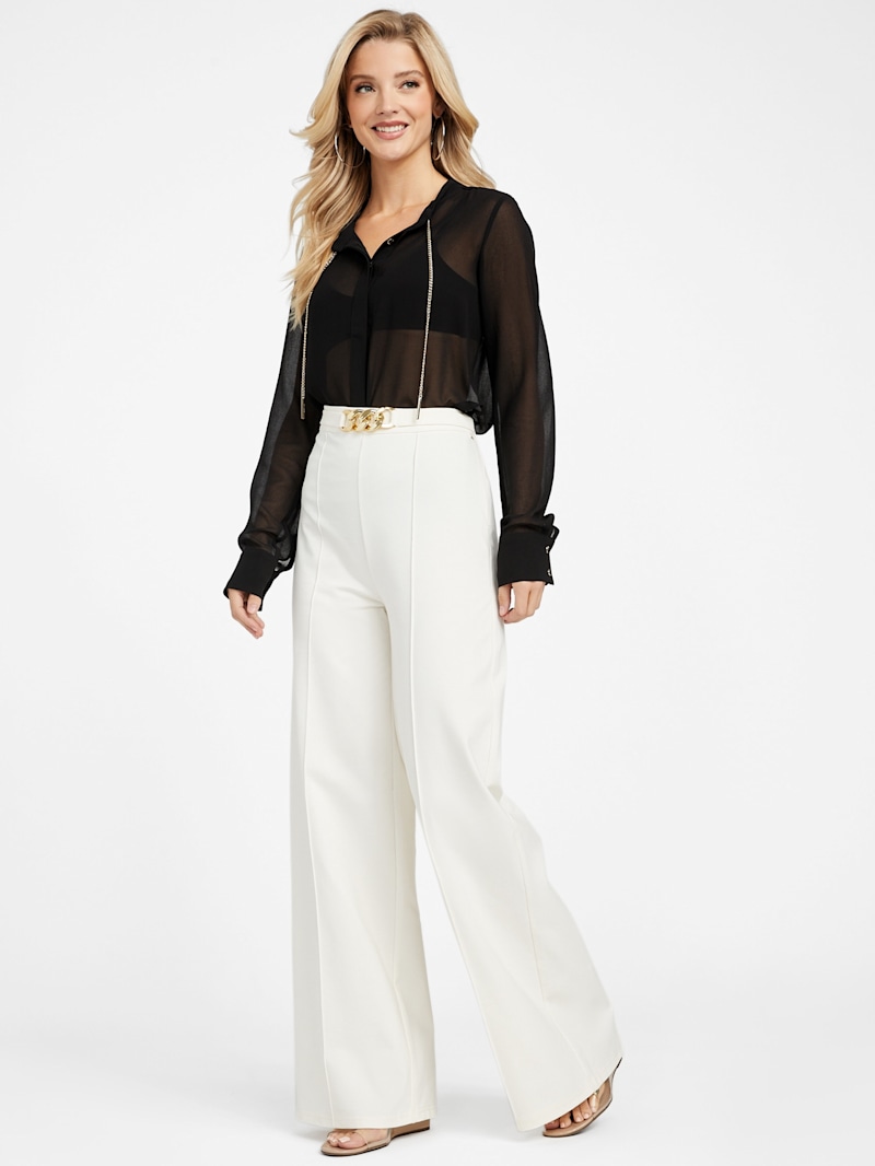 Palmer Chiffon Top | GUESS Factory
