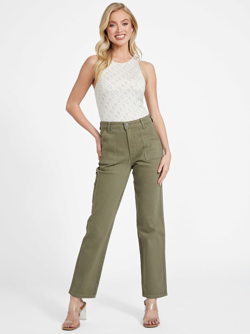 ★2025SS新作★EXPIRED GIRL★Buttons Easy Pants Women's Pants 2025 Summer Stretch Button Up Wide Leg Pants