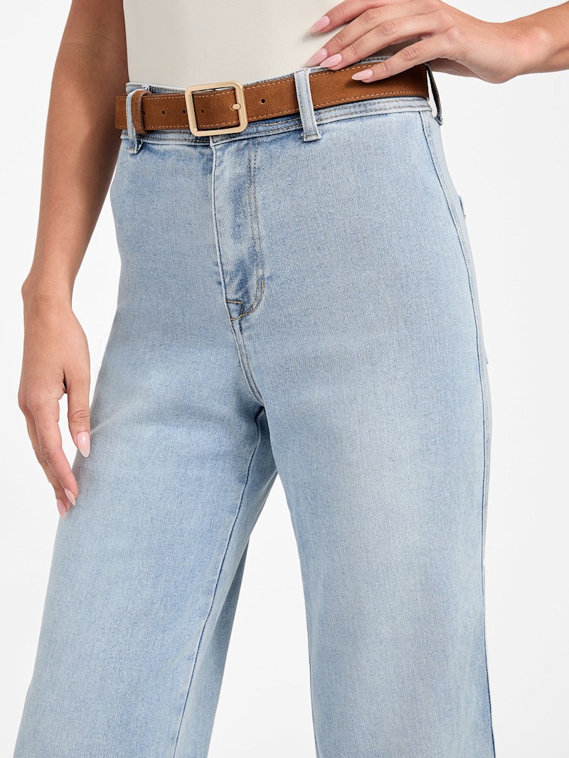 ジーバン ゲス GUESS MARILYN 3-ZIP SKINNY DENIM PANT (LIGHT BLUE