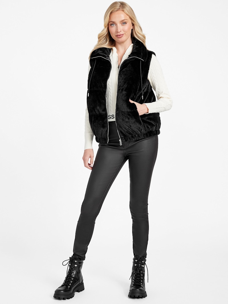 Darleen Faux-Fur Vest | GUESS Factory