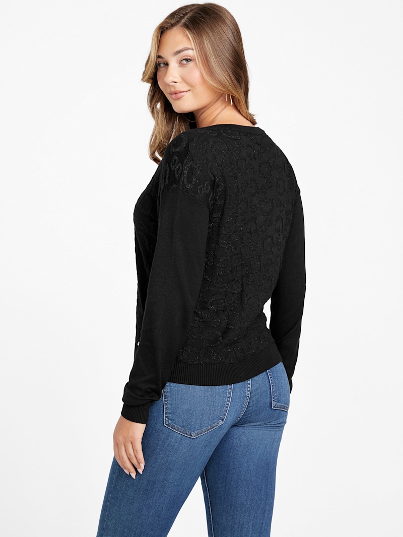 MARKUP 売れ筋商品|||マークアップ ニット&セーター アウター レディース Turtlenecks Black Ritchell Logo Sweater | GUESS Factory