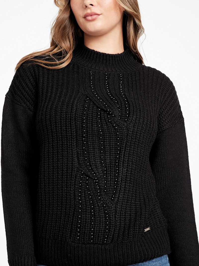トップス encircle handy sweater goma Cecily Pearl Fisherman Sweater | GUESS Factory