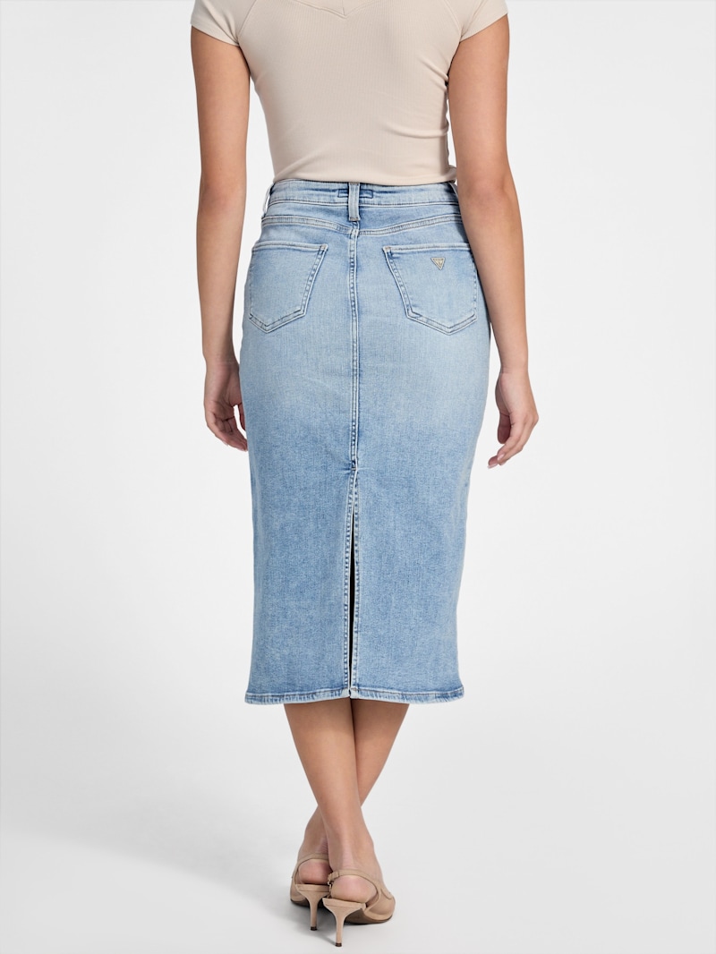 Tee Denim Midi Skirt | GUESS Factory