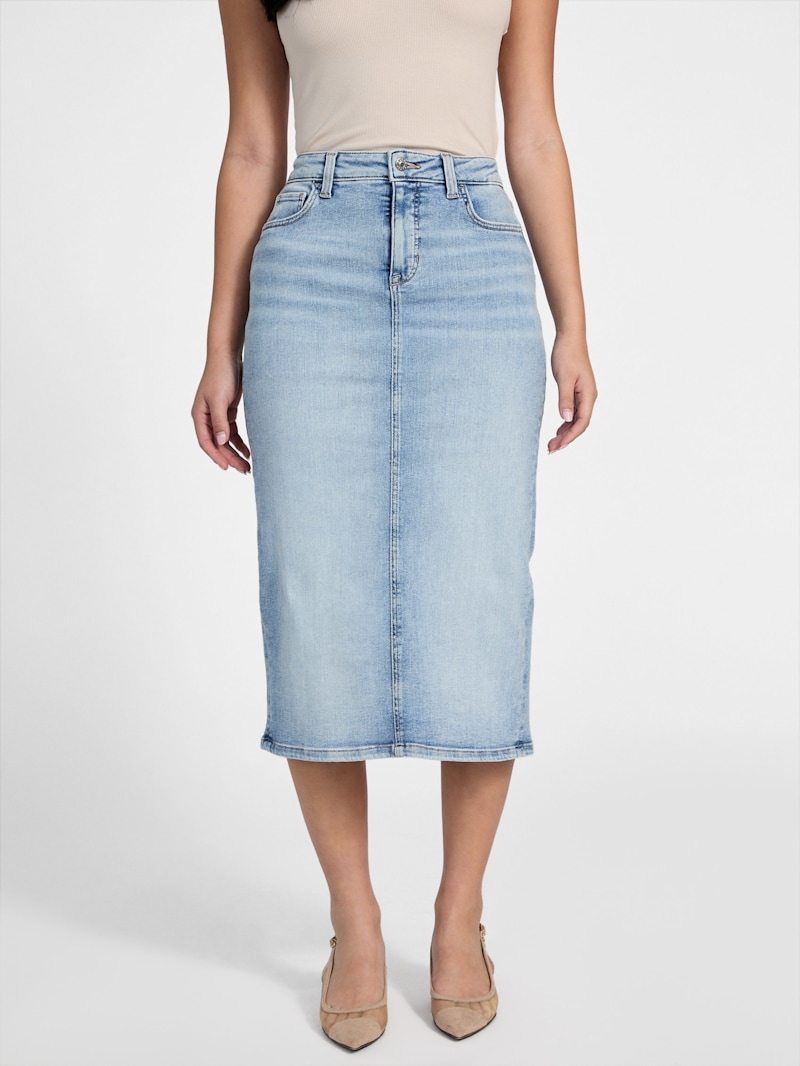 Tee Denim Midi Skirt | GUESS Factory
