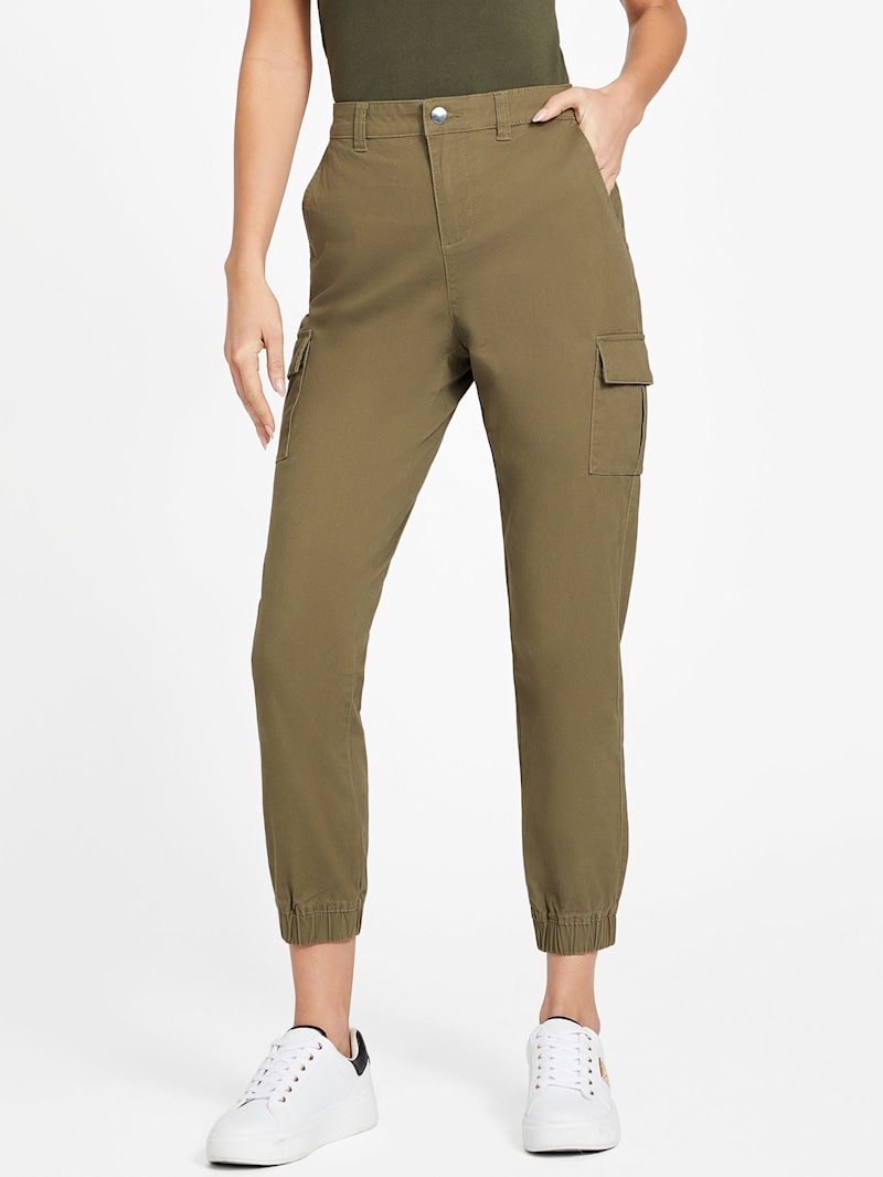 【HAZZYS GOLF】 Women's Woven Cargo Jogger Pants / 追跡付 Gillianne Cargo Joggers | GUESS Factory