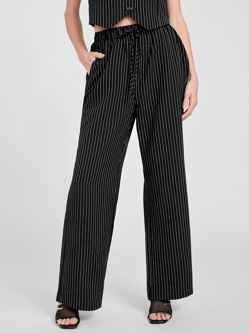 Jemma Striped Pants | GUESS Factory