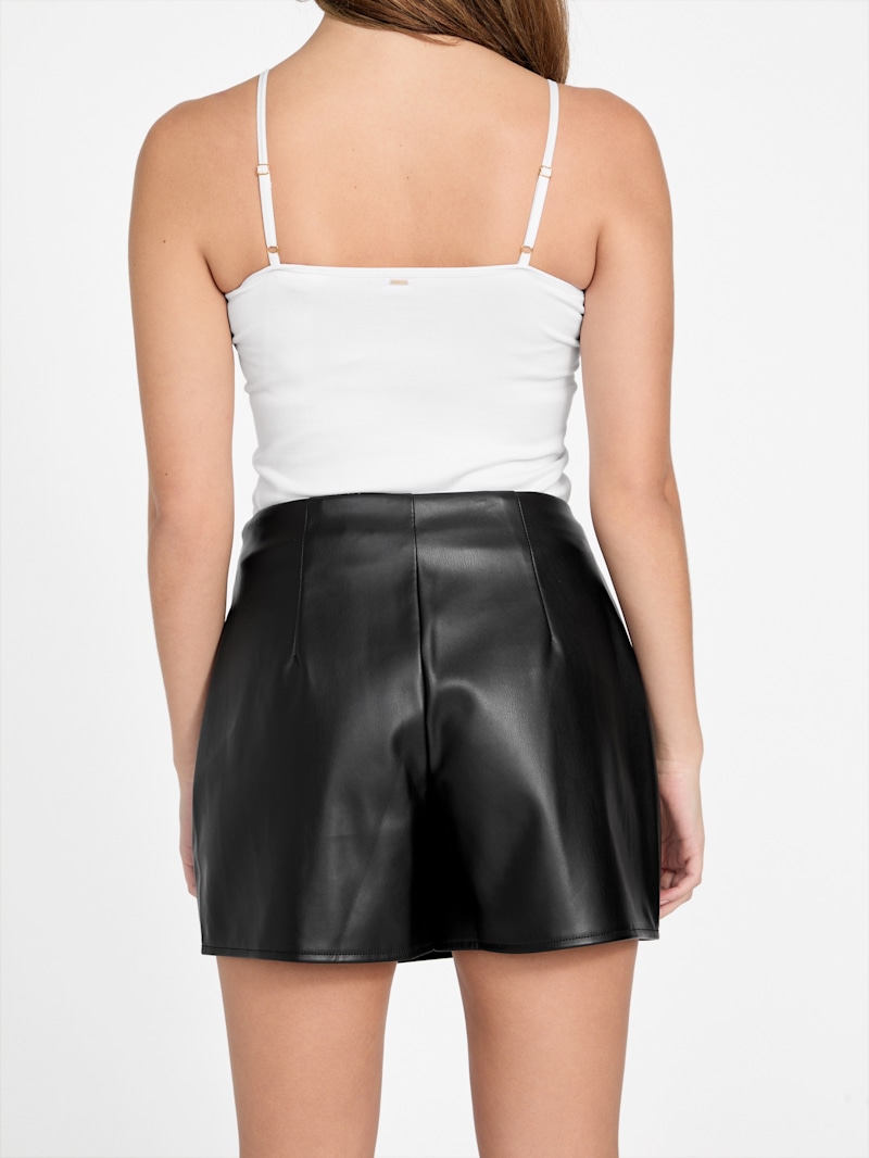 Aurora Faux-Leather Skort | GUESS Factory