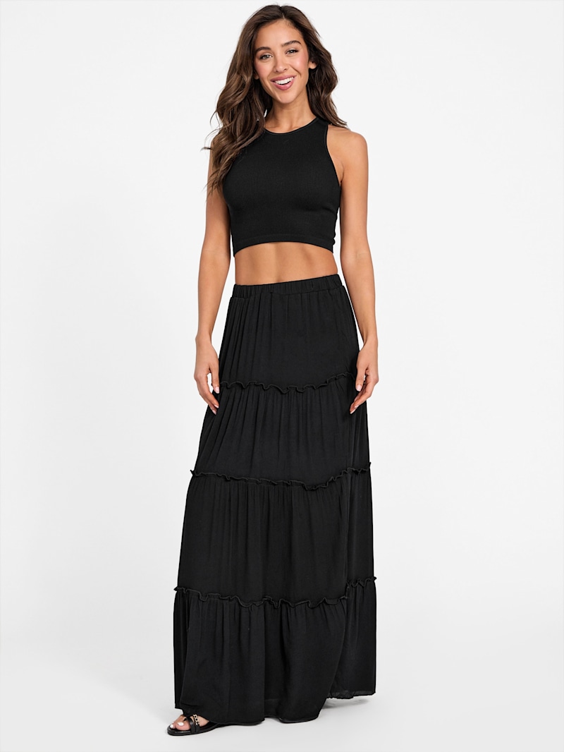 スカート Mel gather skirt andmary black s Melanie Maxi Skirt | GUESS Factory
