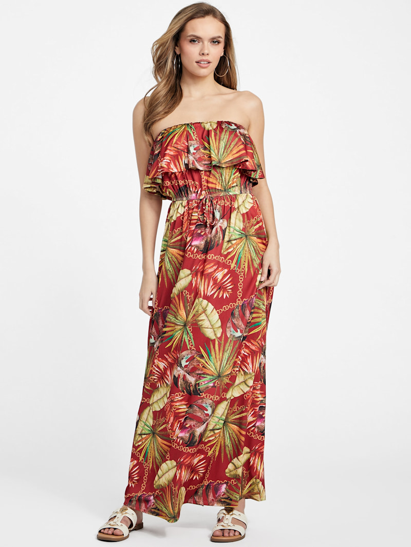 Hillarie Printed Maxi Dress | GUESS Factory