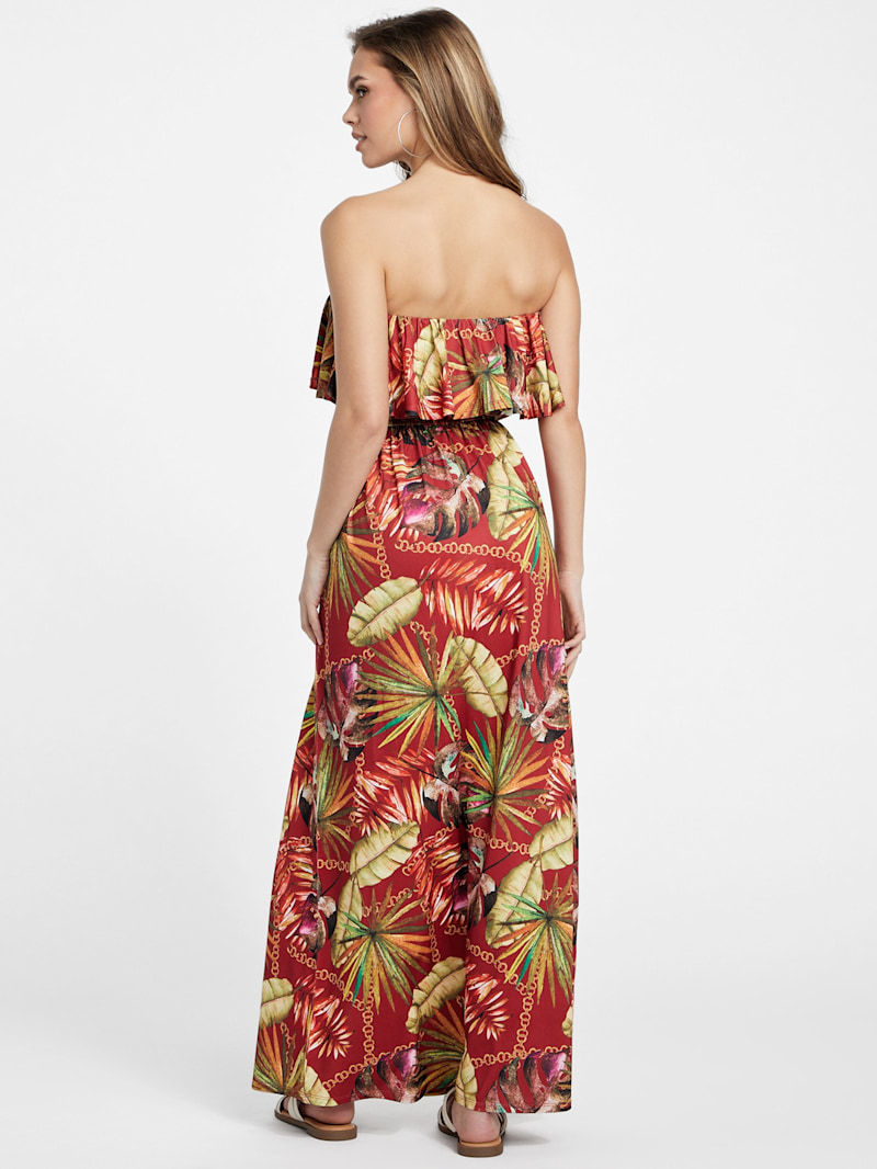 Hillarie Printed Maxi Dress | GUESS Factory