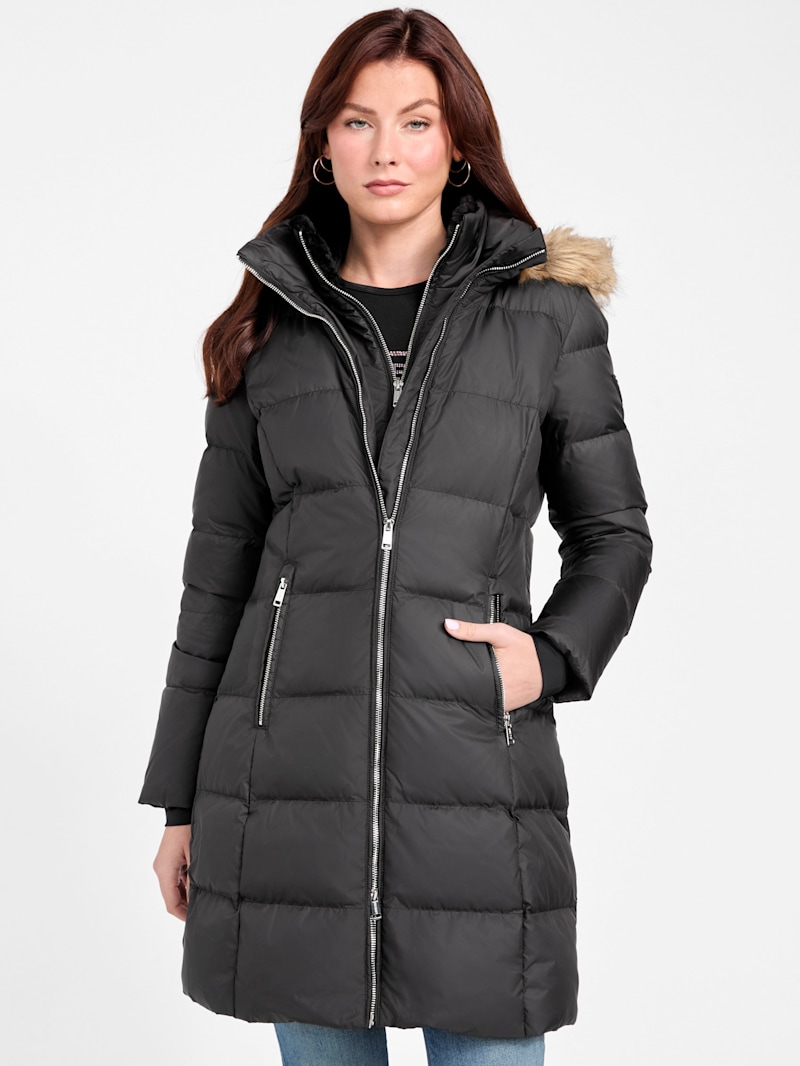 Evie Real Down Coat | GUESS Factory