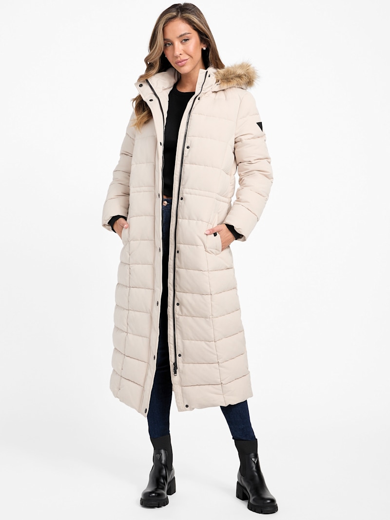 Eco Sybil Padded Long Coat | GUESS Factory