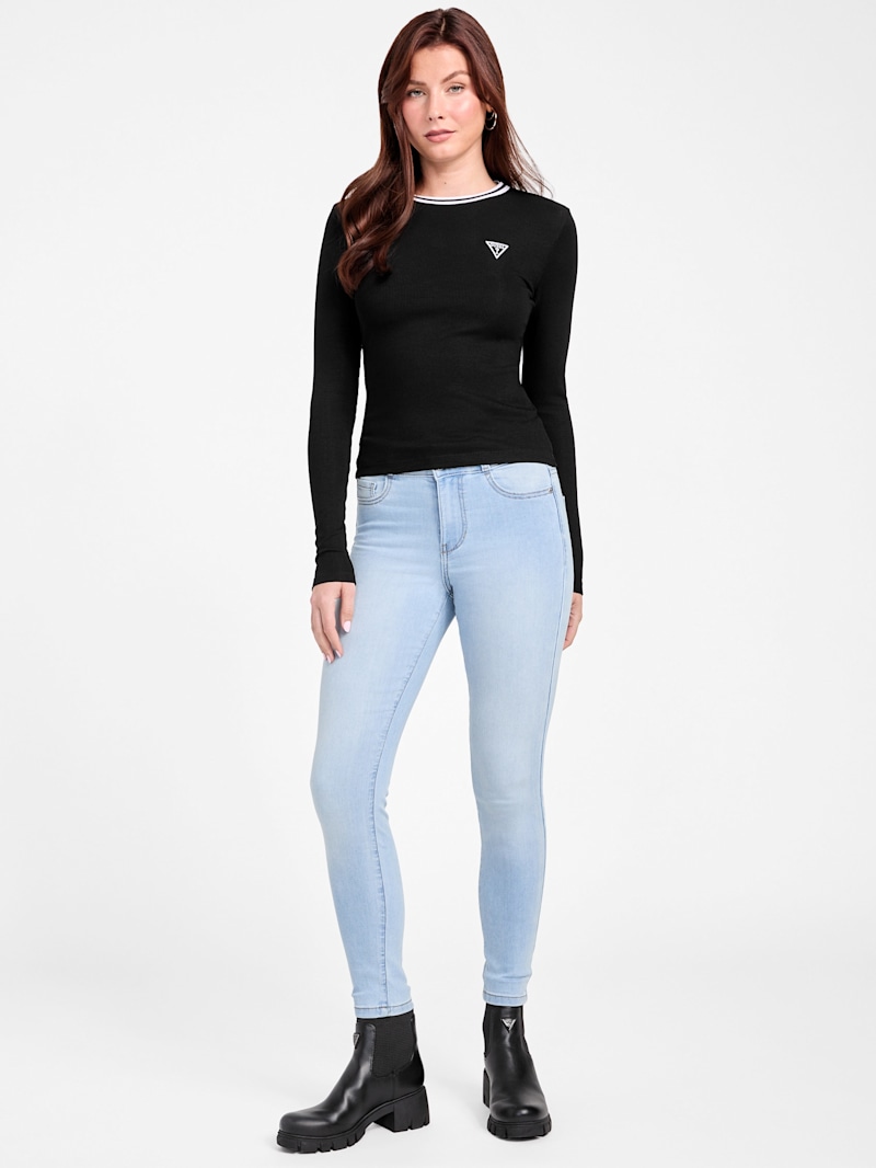 Teddy Crewneck Top | GUESS Factory