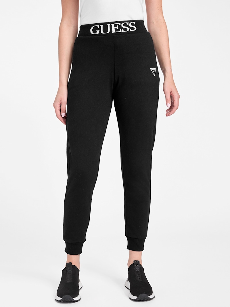 ウォーキング・ランニングウェア 90 Logo Girl Cropped Tee x Sweat Pants M Alessia Logo Waist Joggers | GUESS Factory