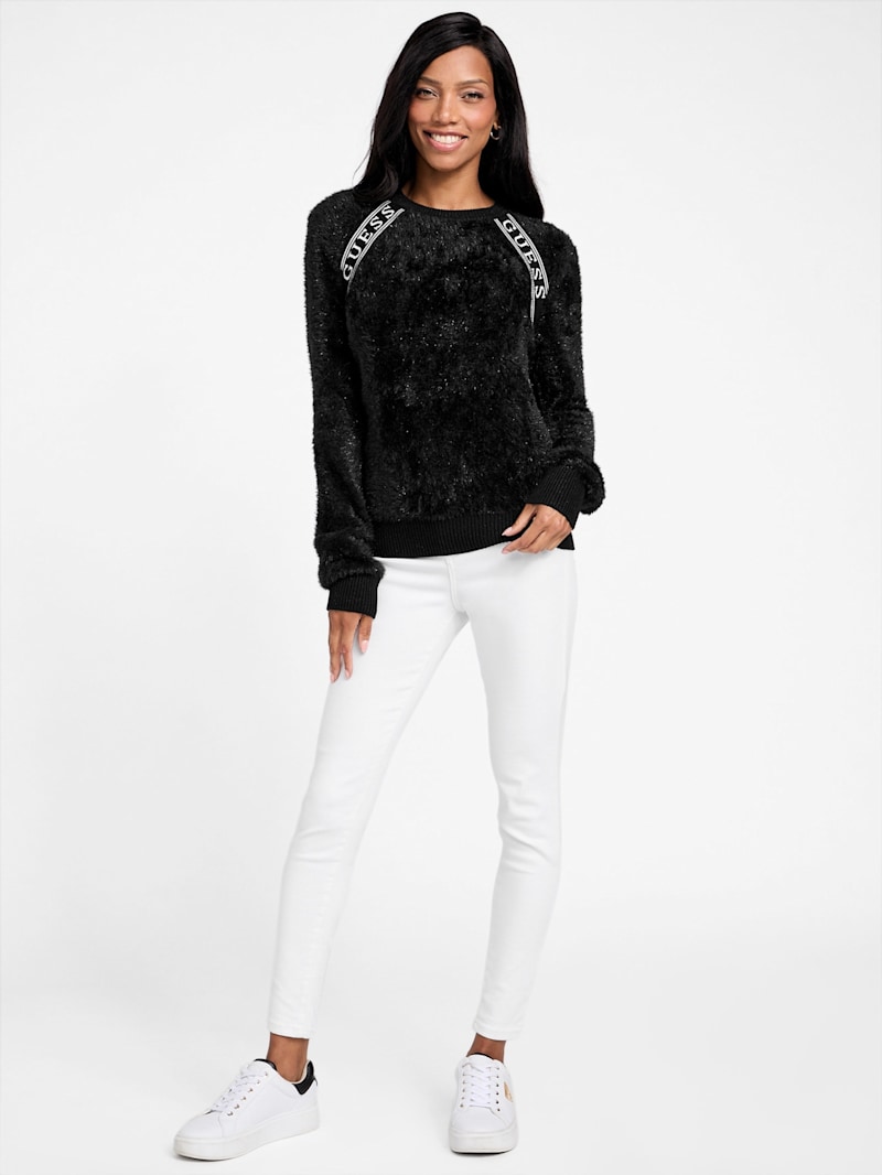売れ筋商品|||エロクイ ニット&セーター アウター レディース Women's Faux Fur Bolero Black onyx Access Fashion | Faux leather effect jacket with studs