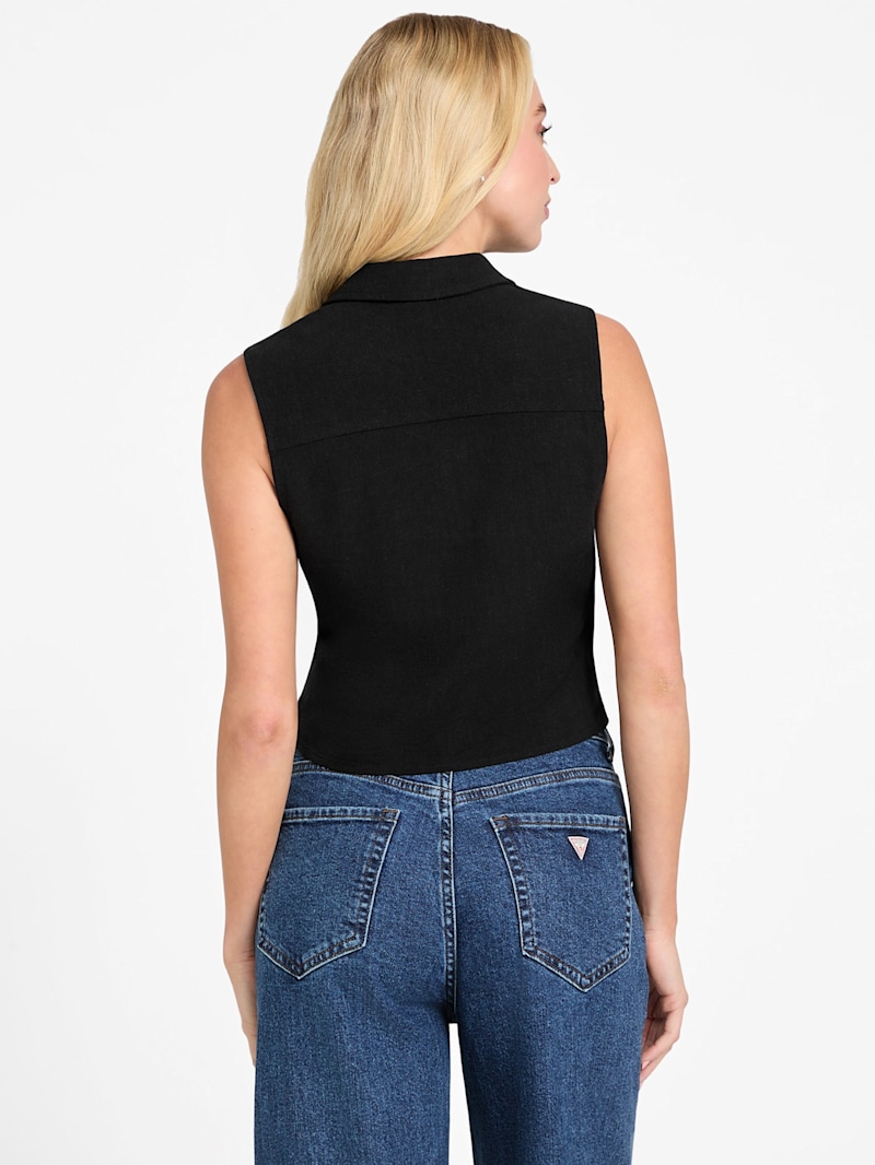 Eco Ruby Tie-Front Crop Top | GUESS Factory