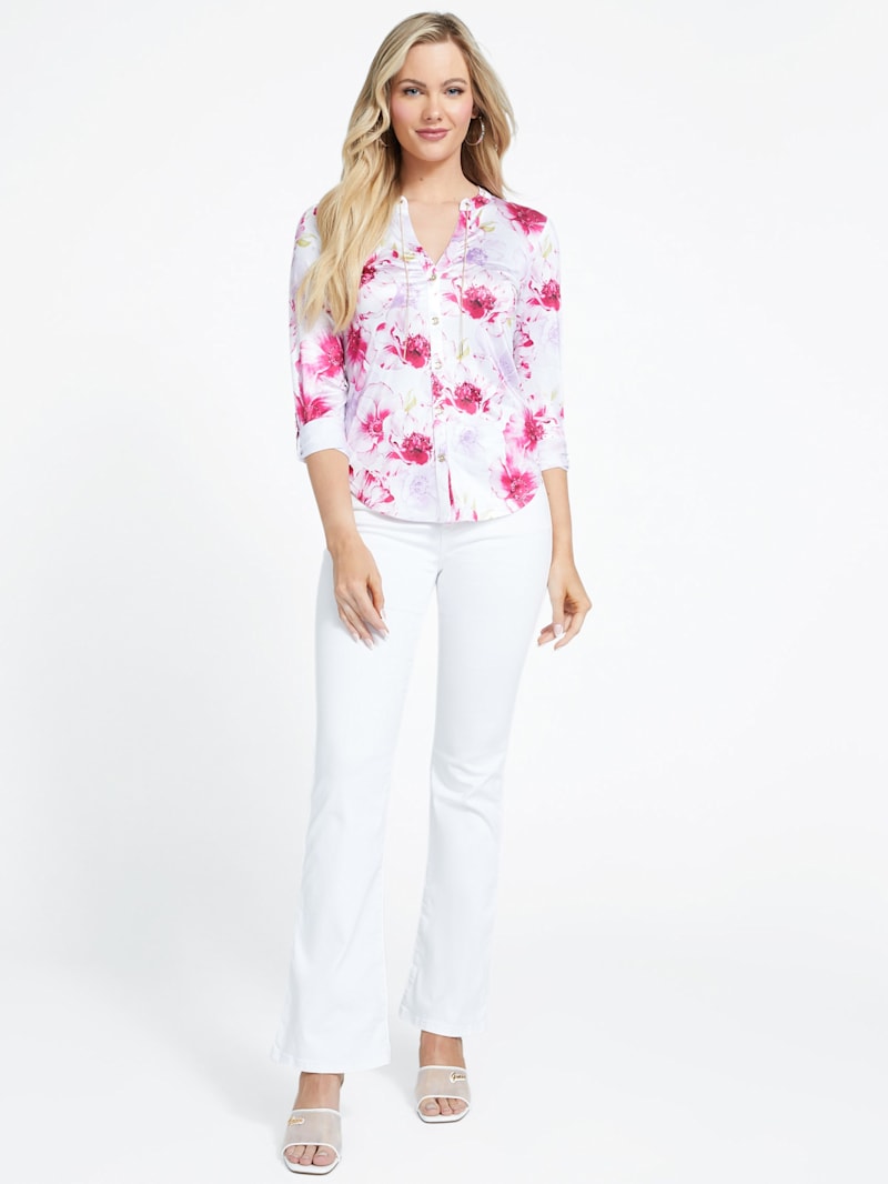 売れ筋商品|||セセ カットソー トップス レディース Women's Mixed-Media Puff-Sleeve Top New Ivory gzz44795_champagne_xl?w=537&