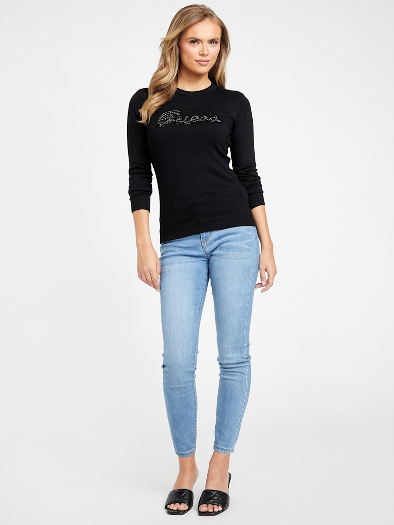 Frieda Logo Sweater | GUESS Factory Ca