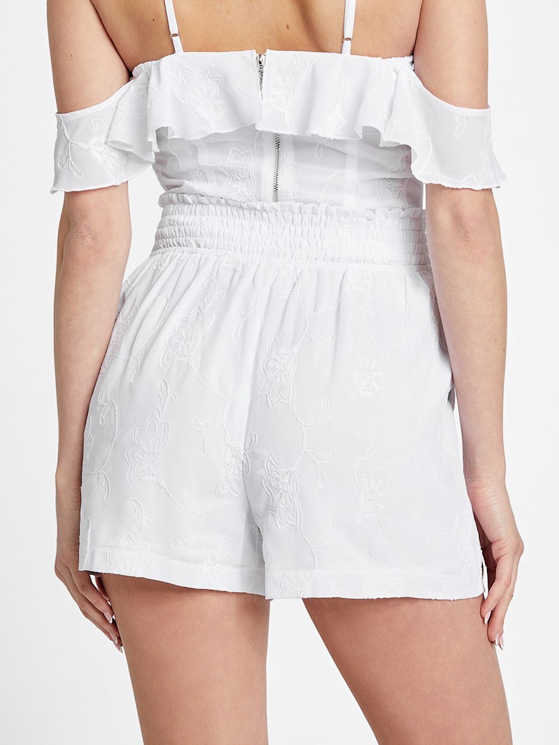 Allegra Embroidered Shorts | GUESS Factory