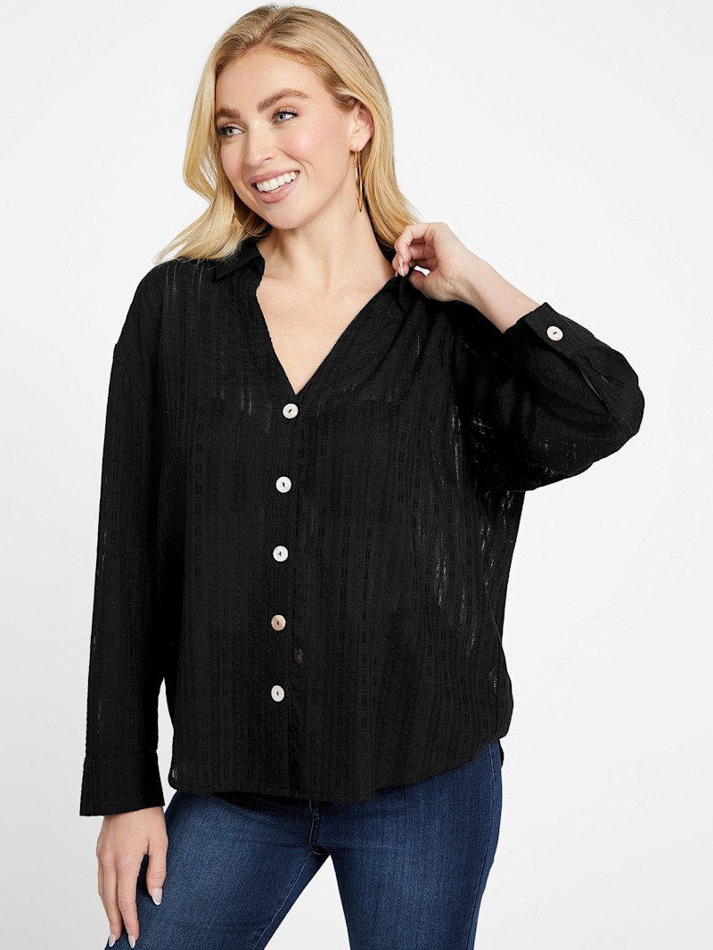 売れ筋商品|||ゲタス シャツ レディース トップス LAILY - Button-down blouse - black Amazon.com: Taiduosheng Women's Long Sleeve OL Button Down