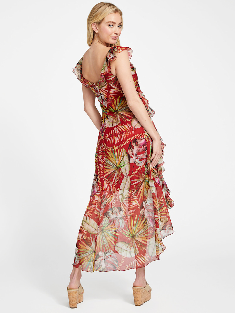 Eco Xena Printed Maxi Dress | GUESS Factory