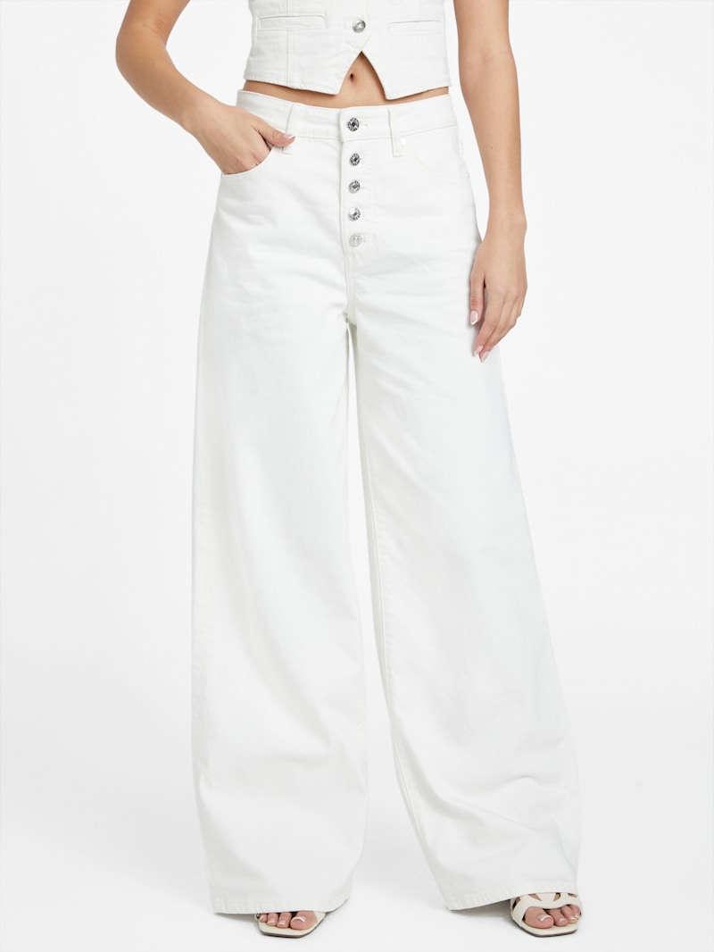Maya Wide-Leg Denim Jeans | GUESS Factory