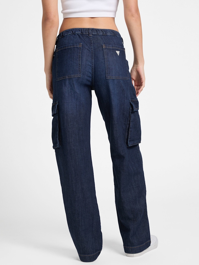 Whitney Denim Cargo Pants | GUESS Factory