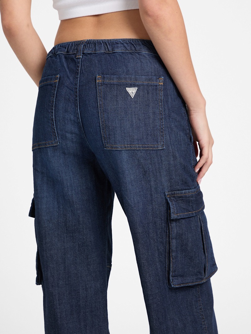 Whitney Denim Cargo Pants | GUESS Factory Ca