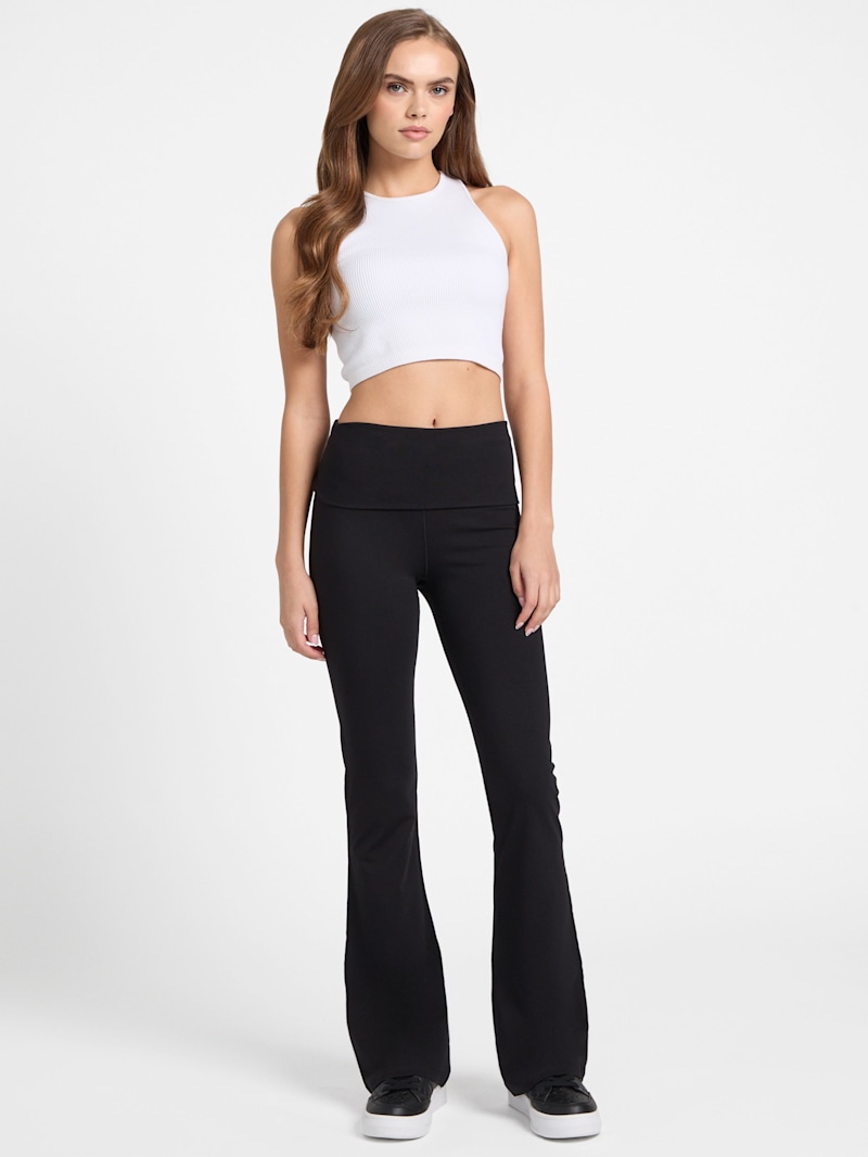 Veronica Foldover Flare Leggings | GUESS Factory