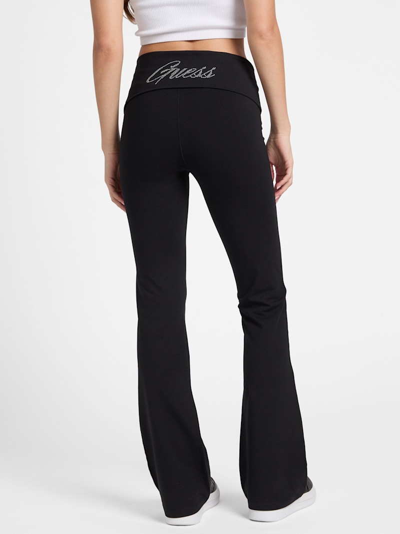 新品 PAMEO POSE / 4 LINES FLARE LEGGINGS Veronica Foldover Flare Leggings | GUESS Factory