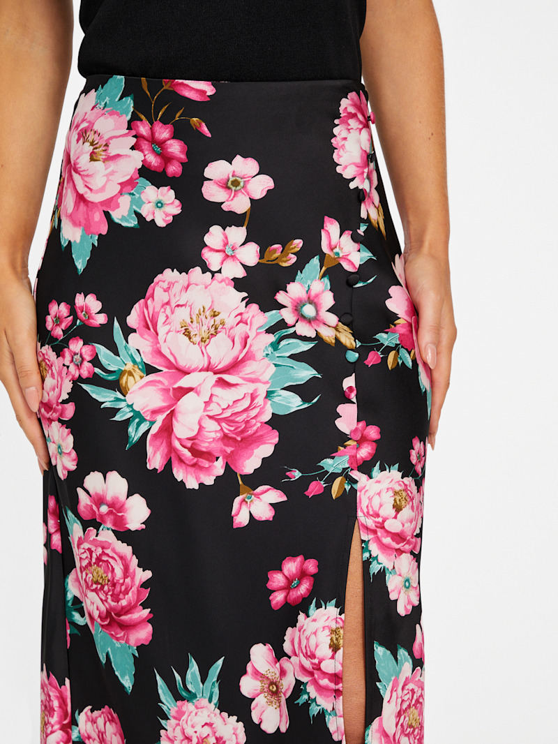 Aurora Floral Midi Skirt | GUESS Factory