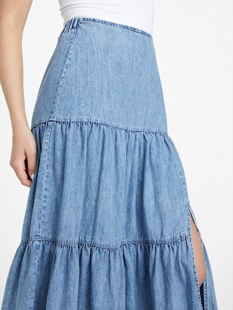 スカート A FERRETTI Women Skirts J0107 1614 0510 BLU BLUE Skirt longuette in satin | Alberta Ferretti