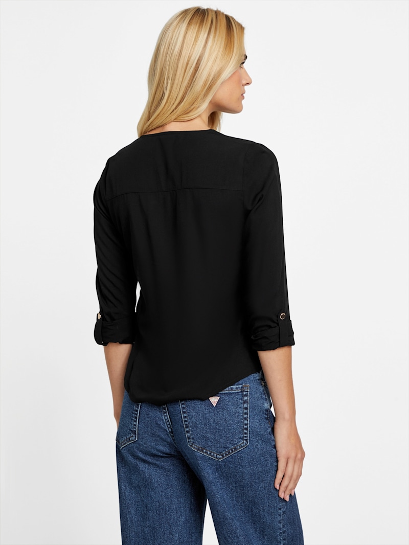 Kadie Woven Top | GUESS Factory