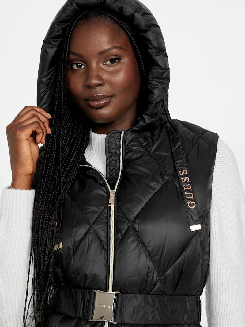 Melita Woven Quilted Vest | GUESS Factory Ca