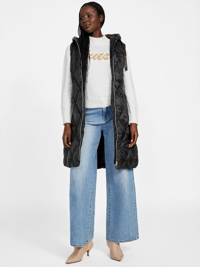 Melita Woven Quilted Vest | GUESS Factory Ca