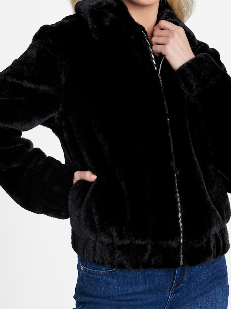 Marlin Faux-Fur Jacket | GUESS Factory Ca