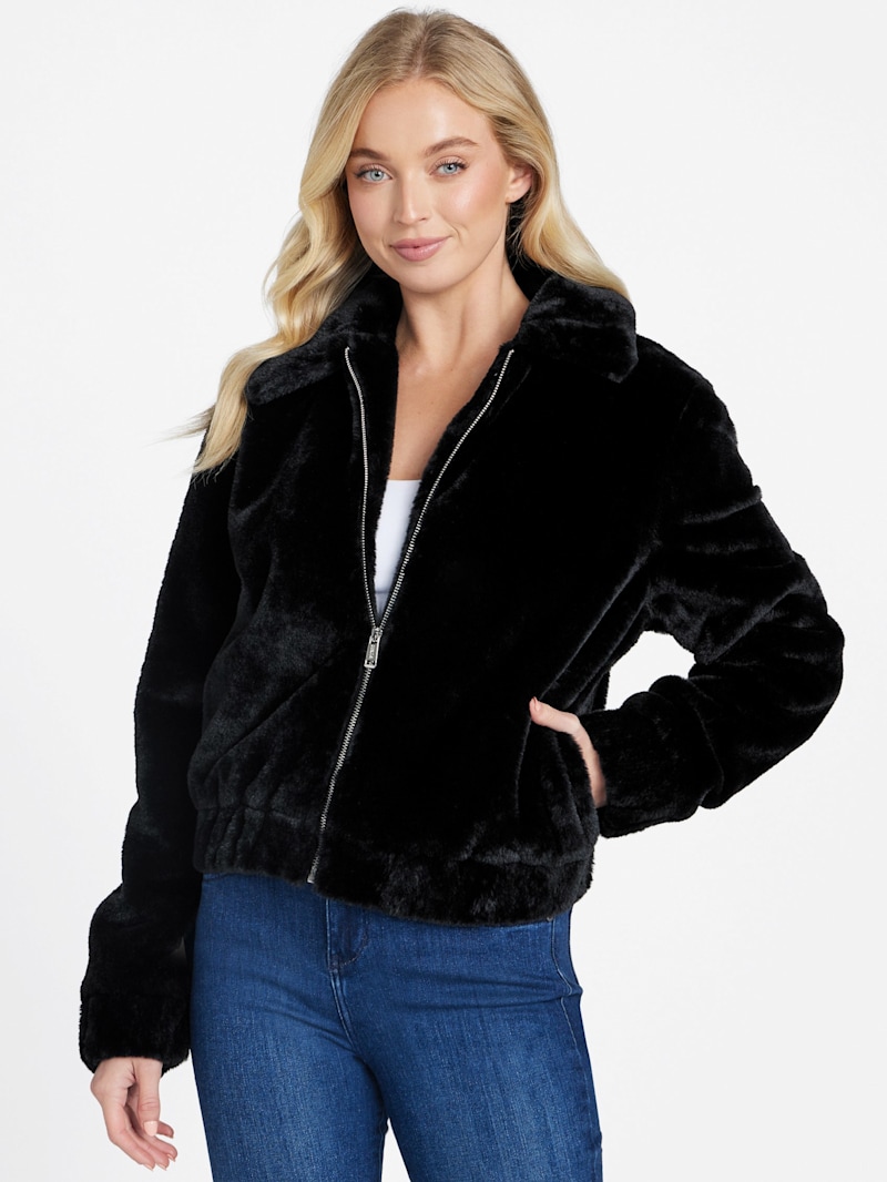 Marlin Faux-Fur Jacket | GUESS Factory Ca