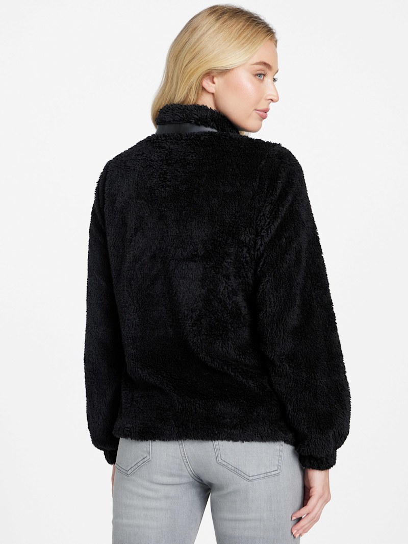 Fatima Teddy Zip Sweatshirt | GUESS Factory