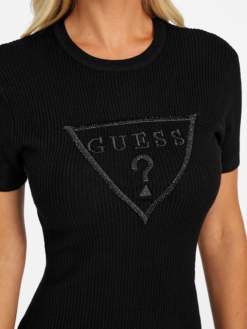 Eco Amaira Logo Sweater Tee | GUESS Factory