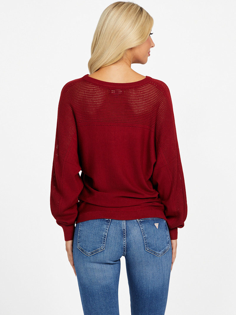 ジーひな Tina Crystal Crewneck Sweater | GUESS Factory