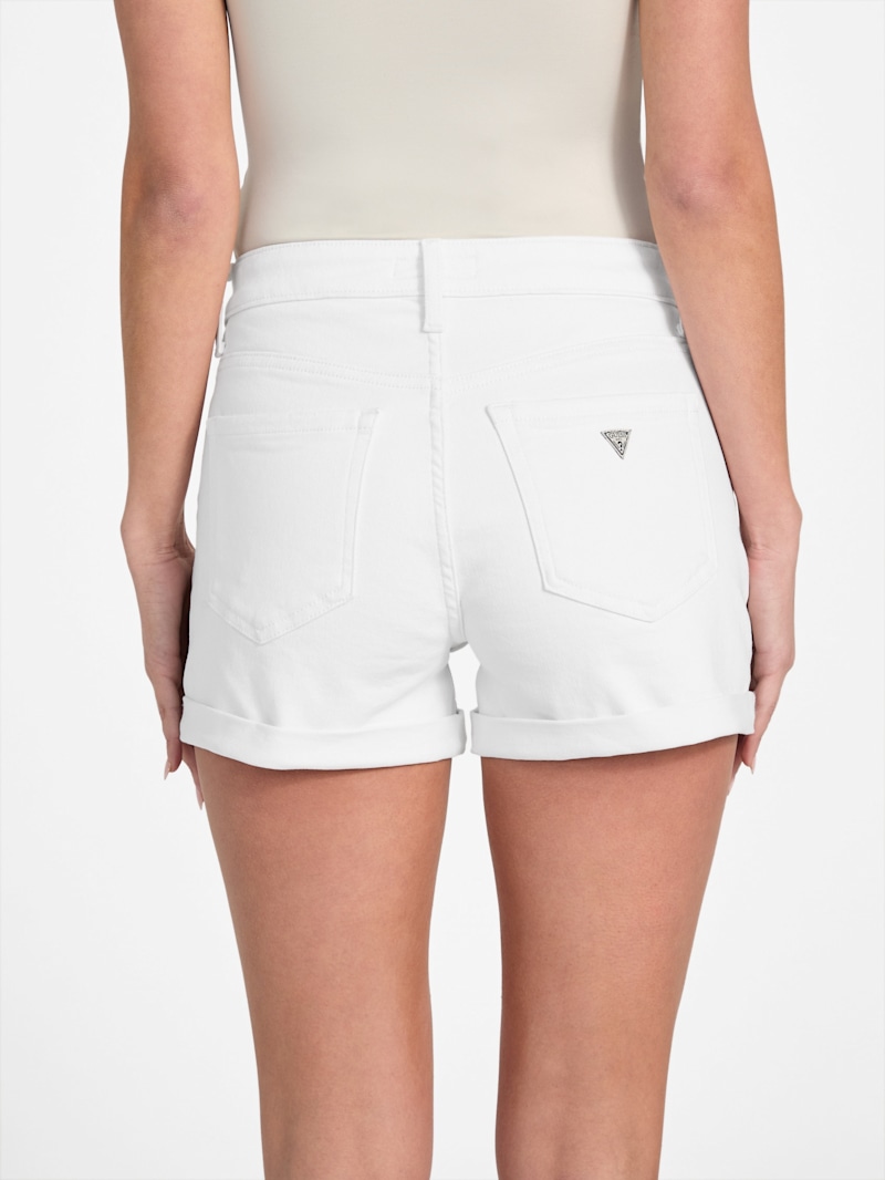 Tamar Mid-Rise Cuffed Shorts | GUESS Factory Ca