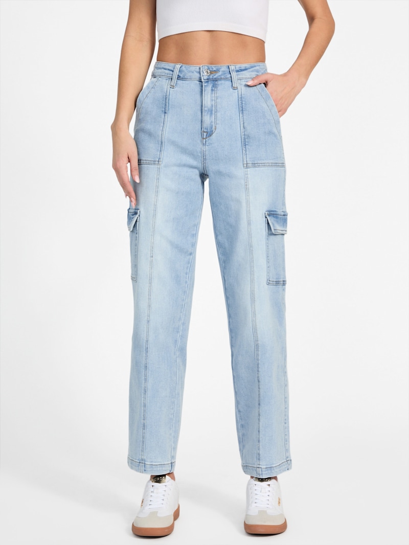 Natalie High-Rise Cargo Jeans | GUESS Factory