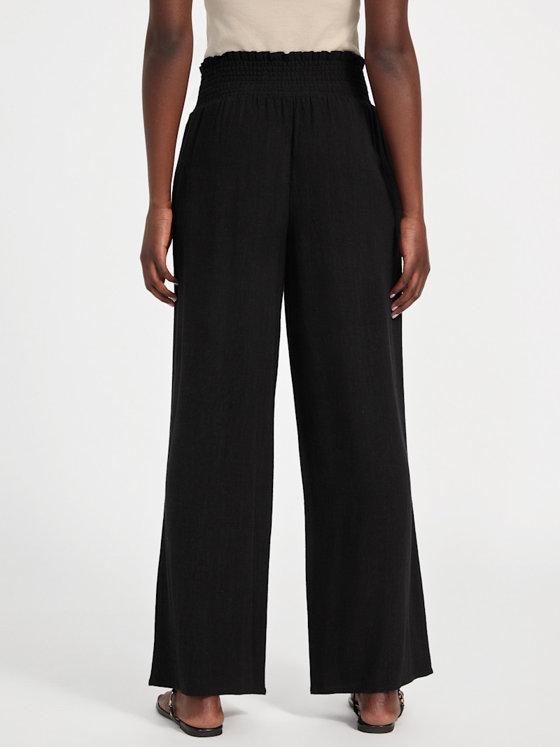 Harper Linen-Blend Palazzo Pants | GUESS Factory