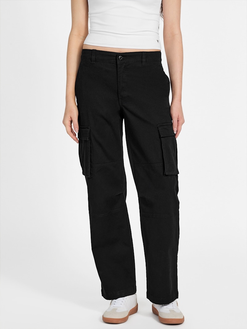 【HI FI FNK】Rip Cargo Pants Men's Cargo pants in faded organic cotton | Black | Diesel