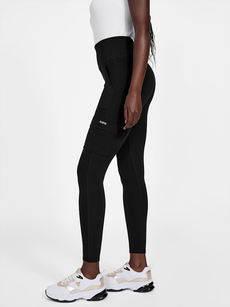 スパッツ・レギンス OFF WHITE Women Leggings OWVV012S24JER0011001 Black Women's Microfibre leggings with cut-off logo | Black | Diesel