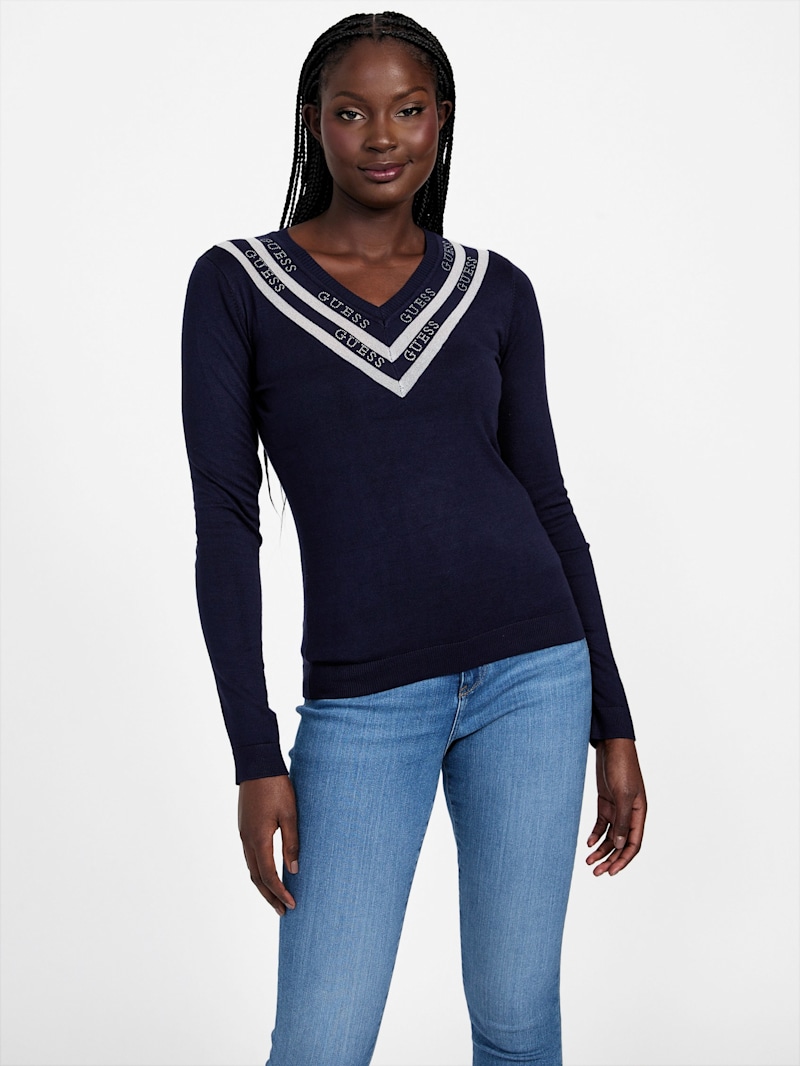 Davinia V-Neck Sweater | GUESS Factory